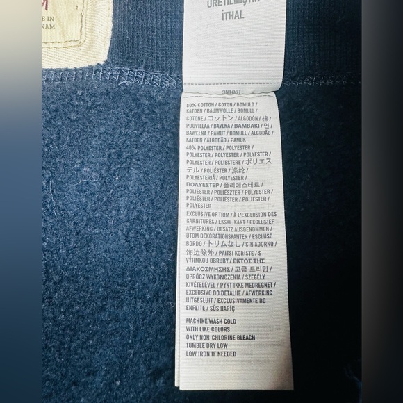 Hollister Dark Blue Sweatpants with White Drawstring Sz M - Picture 4 of 8